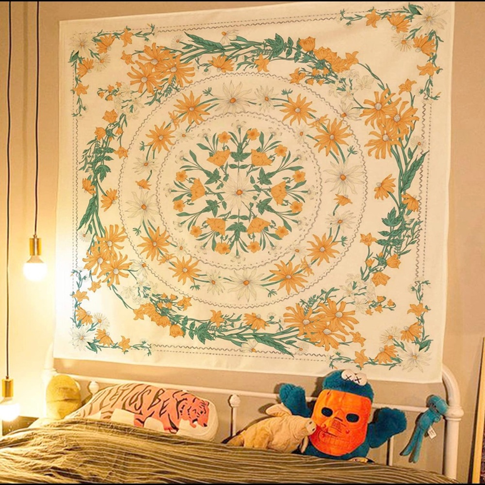 Mandala Yellow Tapestry